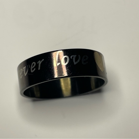 NWT Unisex Rings Men- Women 2PC SET STAINLESS STEEL SIZE 11 - Picture 8 of 16